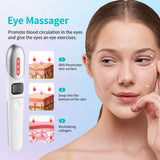 Portable Eye Massager Wand with Heated & Vibration Treatment for Relieving Eyes Dark Circles,Puffiness,Fatigue, Smart Sensor USB Rechargeable Facial Anti-Aging Galvanic Device